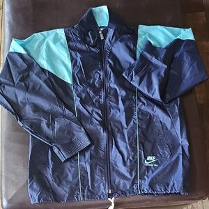 Unisex Nike Dark Blue and Light Turquoise Windbreaker